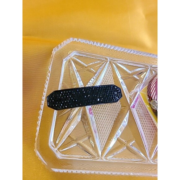 Origami Owl Leather Wrap Around Bracelet For her - Black Crystal Bar 2 Pc Set - Picture 2 of 7